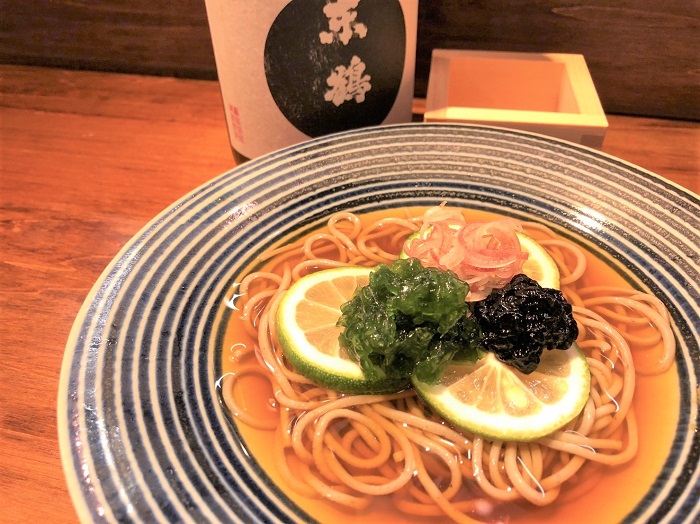 川茸の背景を知った後で試食　ツユに残った最後の一粒まで食べようという思いに