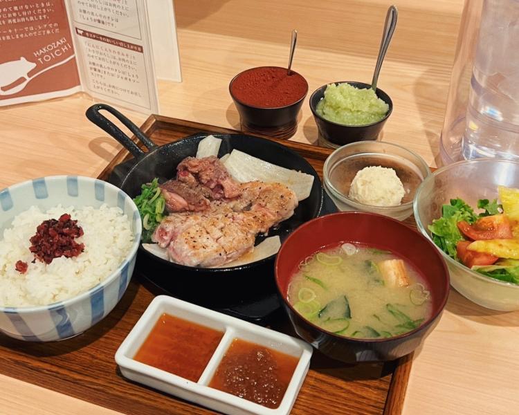 【まち歩き】『豚ステーキ 十一 箱崎店』筥崎宮近く、みんな大好き豚ステーキのお店！