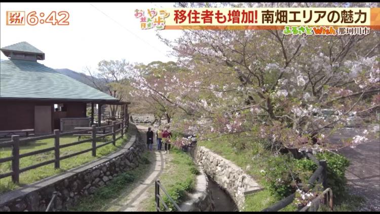 自然に囲まれる公園は住民の憩いの場